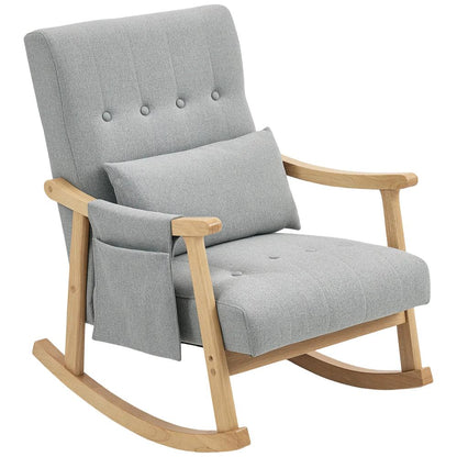 HOMCOM Wood Frame Rocking Accent Chair Additional View 22