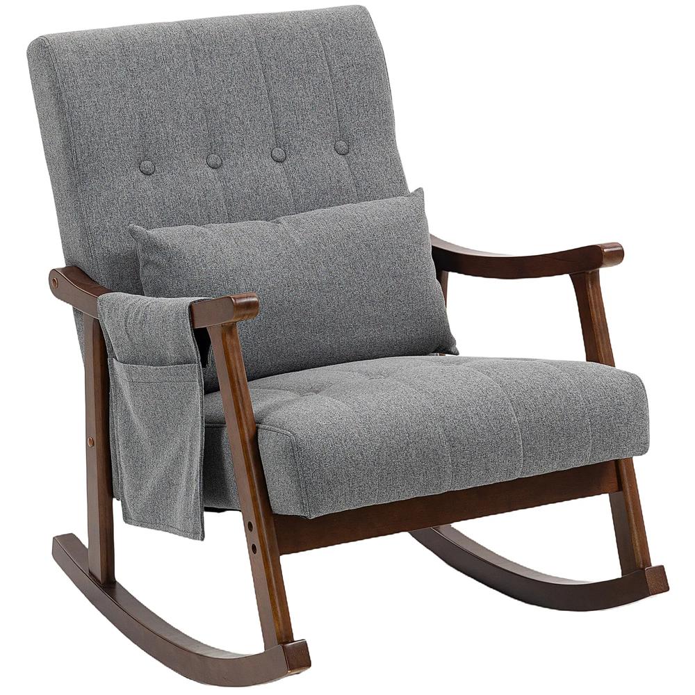HOMCOM Wood Frame Rocking Accent Chair