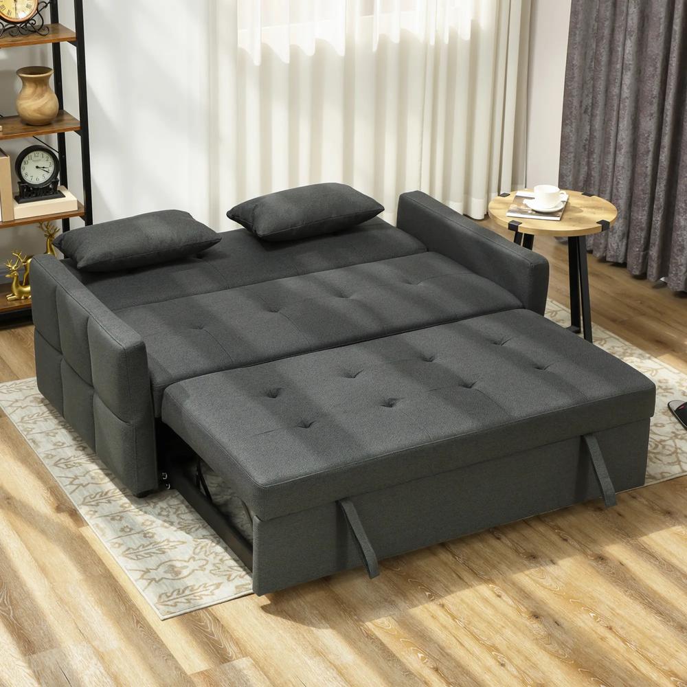 HOMCOM Three-Way Two-Seater Sofa Bed Additional View 14
