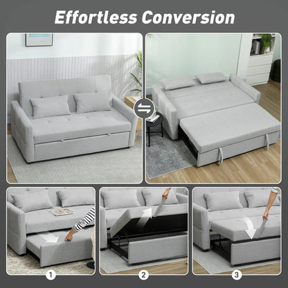 HOMCOM Three-Way Two-Seater Sofa Bed Additional View 19