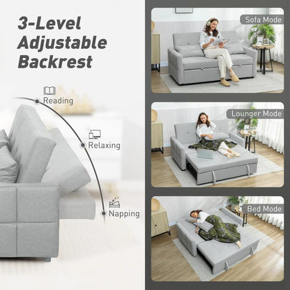 HOMCOM Three-Way Two-Seater Sofa Bed Additional View 20