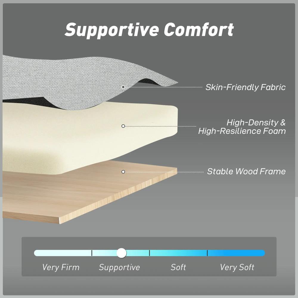 HOMCOM Three-Way Two-Seater Sofa Bed Additional View 21