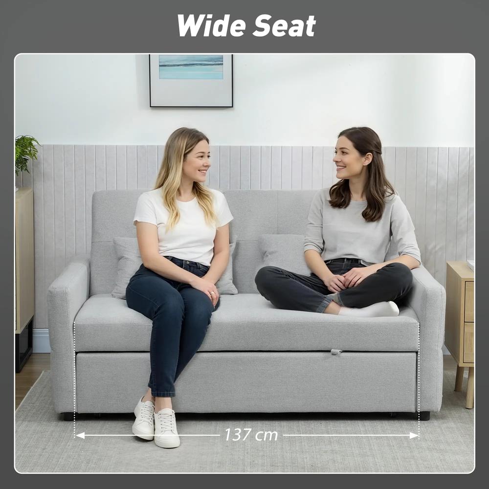 HOMCOM Three-Way Two-Seater Sofa Bed Additional View 22