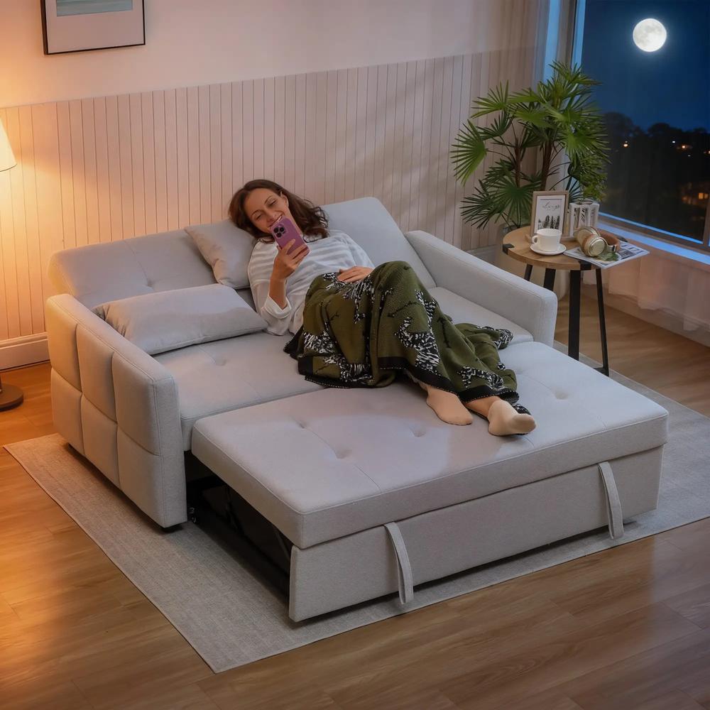 HOMCOM Three-Way Two-Seater Sofa Bed Additional View 23