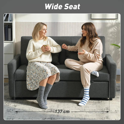 HOMCOM Three-Way Two-Seater Sofa Bed Additional View 7