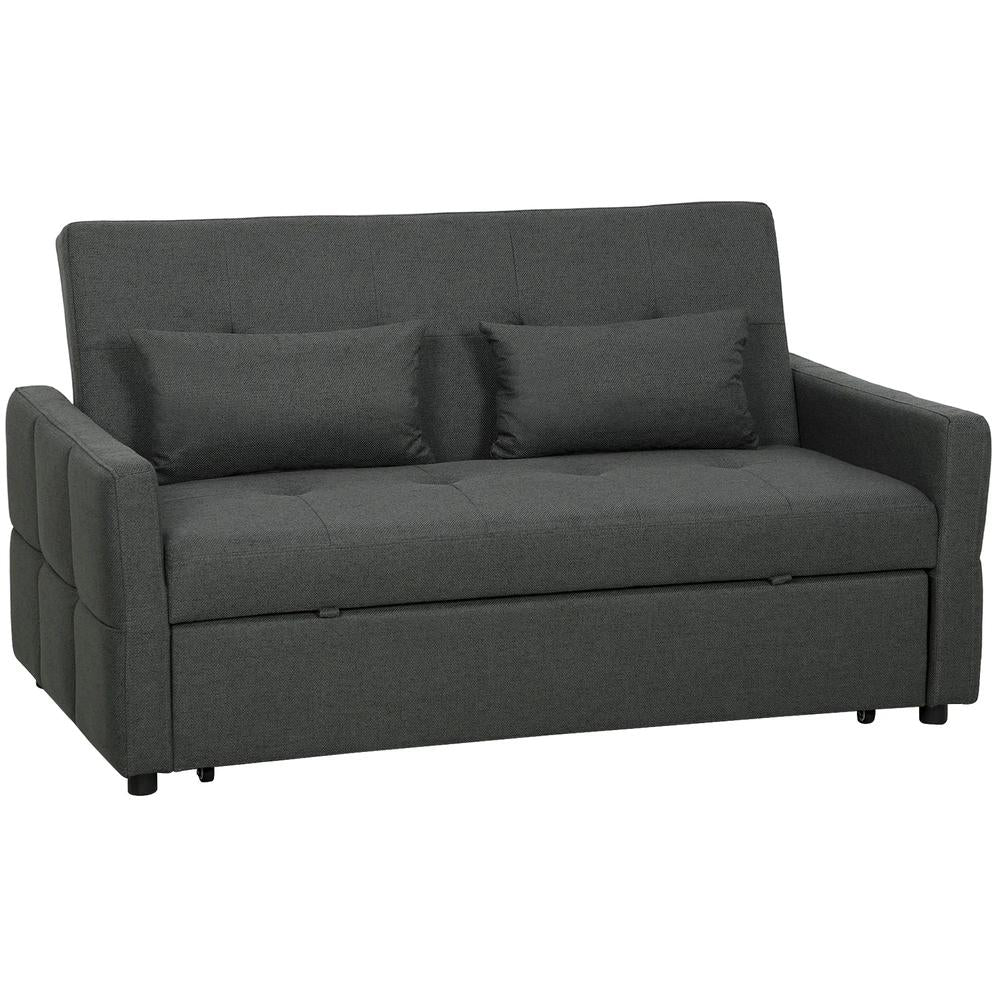 HOMCOM Three-Way Two-Seater Sofa Bed