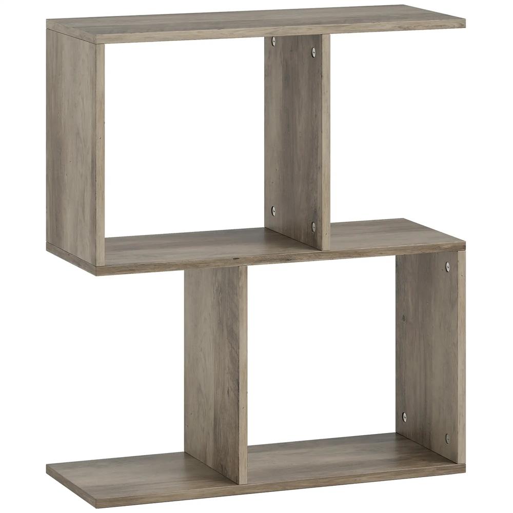 HOMCOM Side Table, Narrow End Table with Storage Shelves, S-Shaped, 3-Tier, 50W x 19.5D x 58H cm Additional View 12