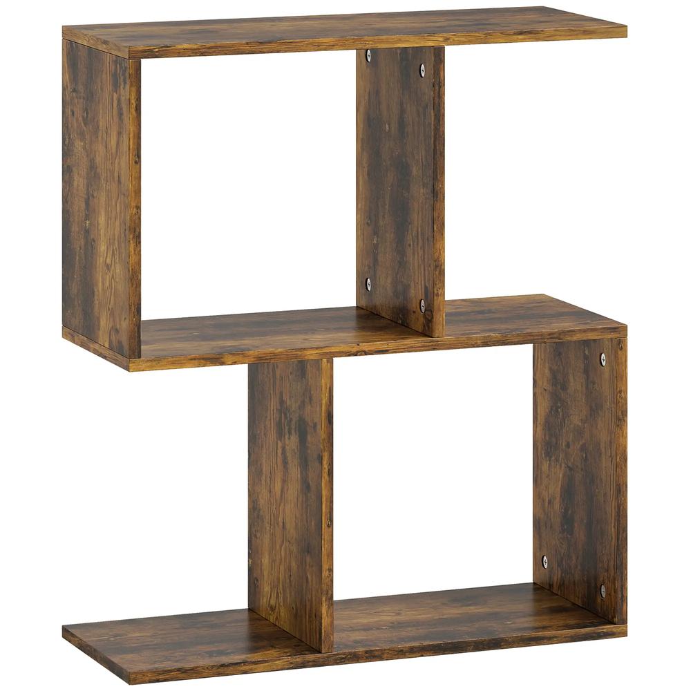 HOMCOM Side Table, Narrow End Table with Storage Shelves, S-Shaped, 3-Tier, 50W x 19.5D x 58H cm Additional View 23