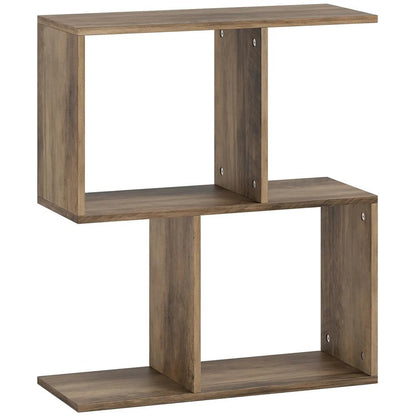 HOMCOM Side Table, Narrow End Table with Storage Shelves, S-Shaped, 3-Tier, 50W x 19.5D x 58H cm Additional View 34