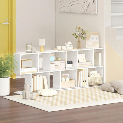 HOMCOM Side Table, Narrow End Table with Storage Shelves, S-Shaped, 3-Tier, 50W x 19.5D x 58H cm Additional View 8