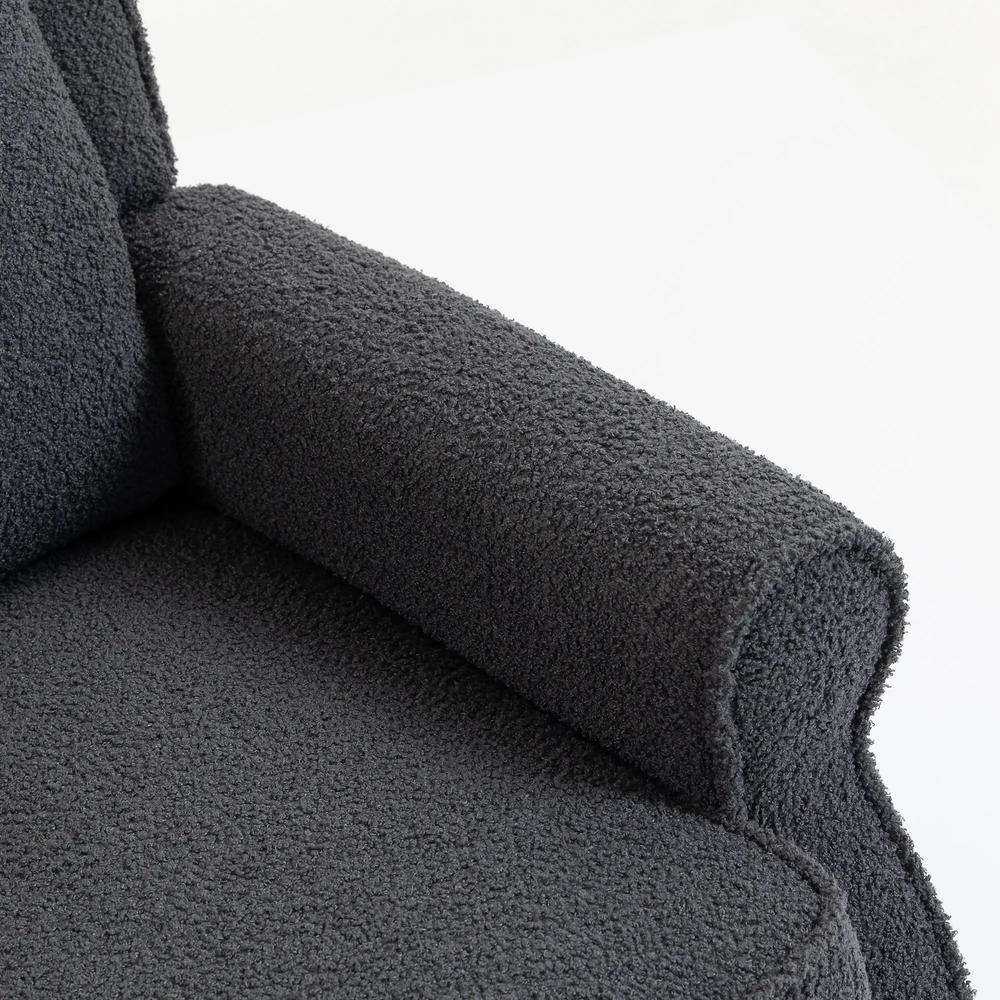 HOMCOM 132&deg; Recliner Armchair, with Extended Footrest - Dark Grey Additional View 11