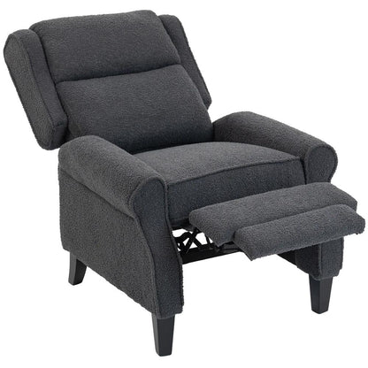 HOMCOM 132&deg; Recliner Armchair, with Extended Footrest - Dark Grey Additional View 15