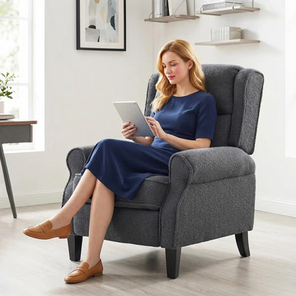 HOMCOM 132&deg; Recliner Armchair, with Extended Footrest - Dark Grey Additional View 8