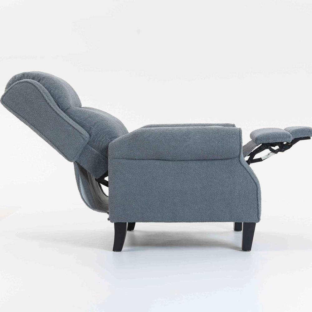 HOMCOM Recliner Armchair with Extended Leg Rest - Grey Additional View 14