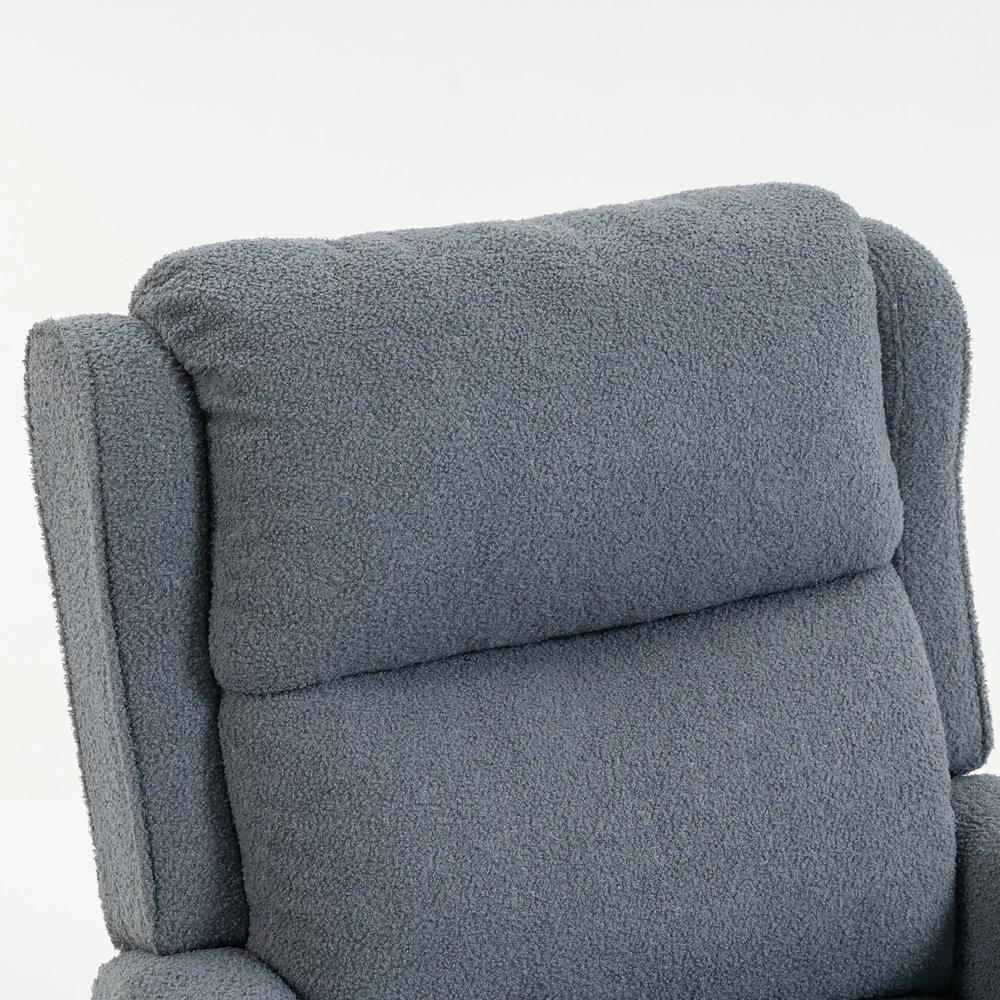 HOMCOM Recliner Armchair with Extended Leg Rest - Grey Additional View 15