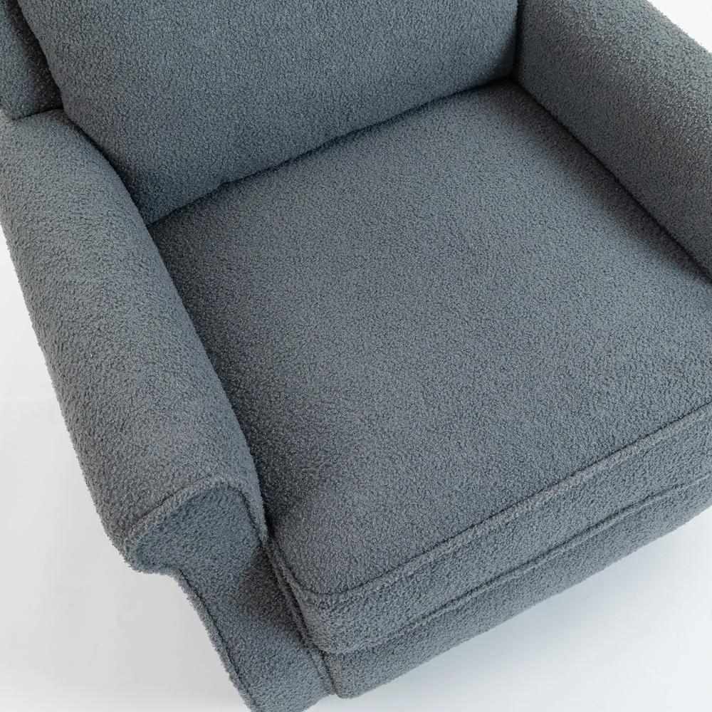 HOMCOM Recliner Armchair with Extended Leg Rest - Grey Additional View 16