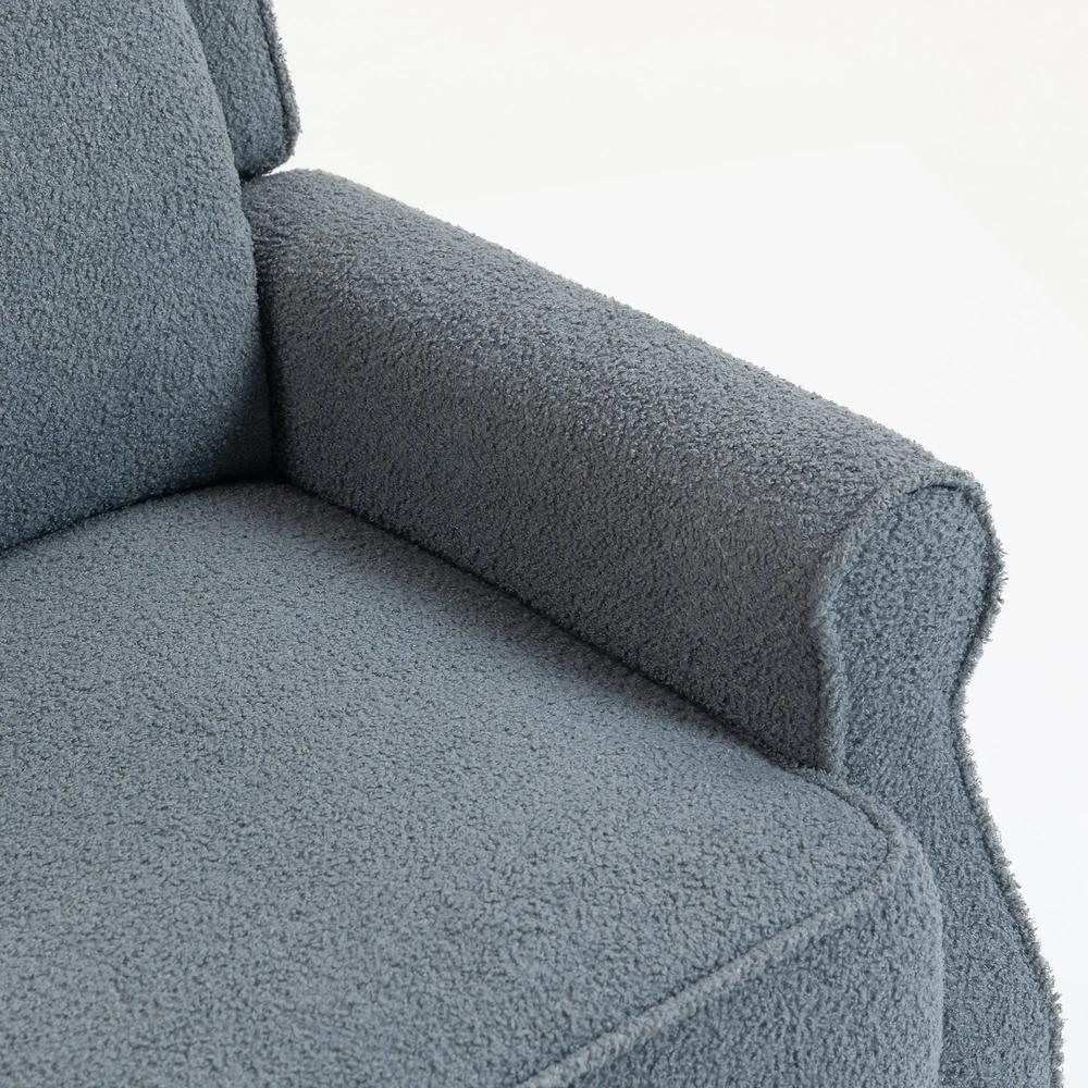 HOMCOM Recliner Armchair with Extended Leg Rest - Grey Additional View 18