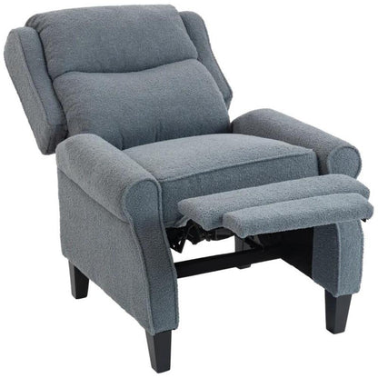 HOMCOM Recliner Armchair with Extended Leg Rest - Grey Additional View 20