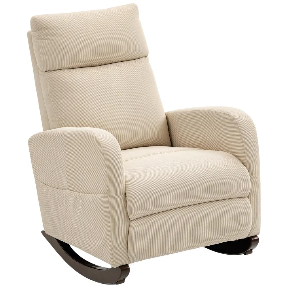 HOMCOM Corduroy Rocking Armchair Additional View 11