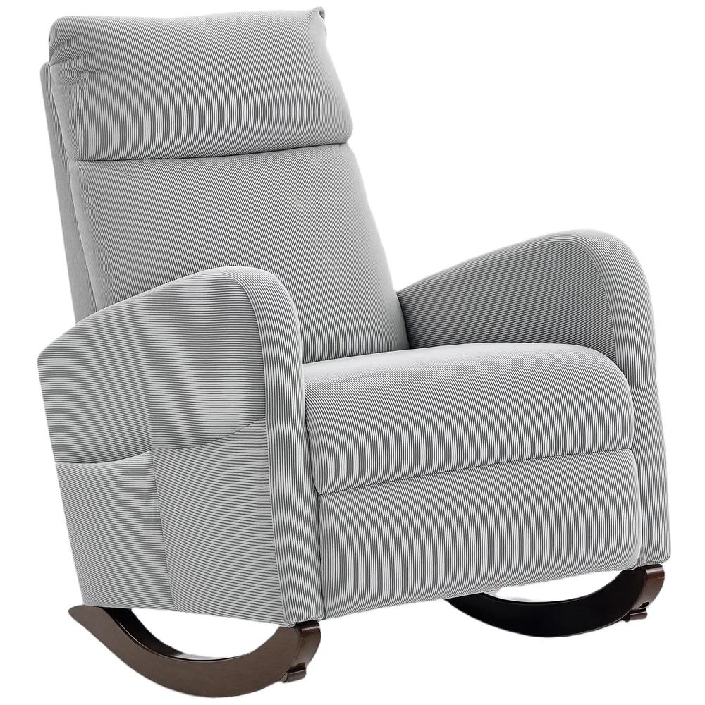 HOMCOM Corduroy Rocking Armchair Additional View 12