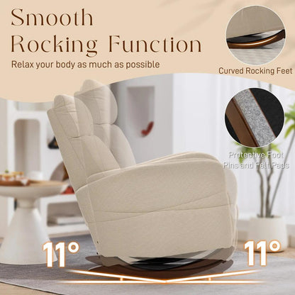 HOMCOM Corduroy Rocking Armchair Additional View 4