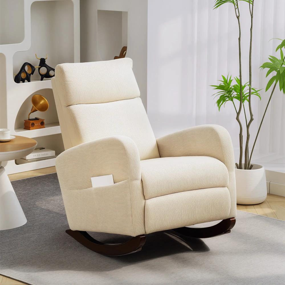 HOMCOM Corduroy Rocking Armchair Additional View 10