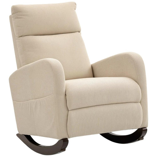 HOMCOM Corduroy Rocking Armchair