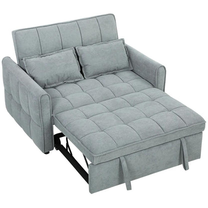 HOMCOM 2 Seater Sofa Bed, 3-in-1 Convertible Sleeper Sofa with Click-clack Adjustable Backrest and 2 Pillows Additional View 38