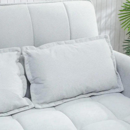 HOMCOM 2 Seater Sofa Bed, 3-in-1 Convertible Sleeper Sofa with Click-clack Adjustable Backrest and 2 Pillows Additional View 8