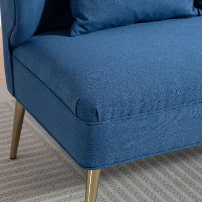 HOMCOM 2 Seater Sofa, Linen-look Fabric Small Sofa with Wing Back, Thick Seat, Metal Legs Additional View 10