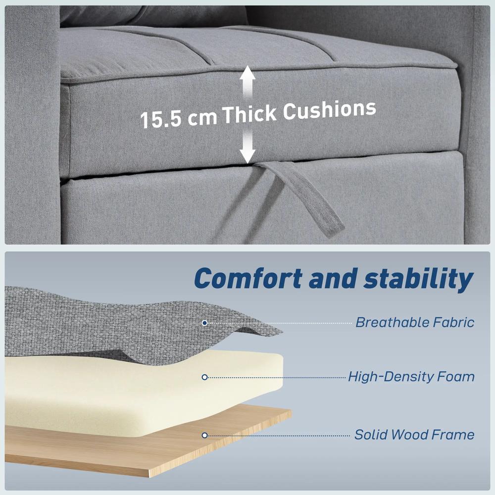 HOMCOM 3-in-1 Single Sofa Bed, Convertible Sleeper Chair Bed Additional View 18