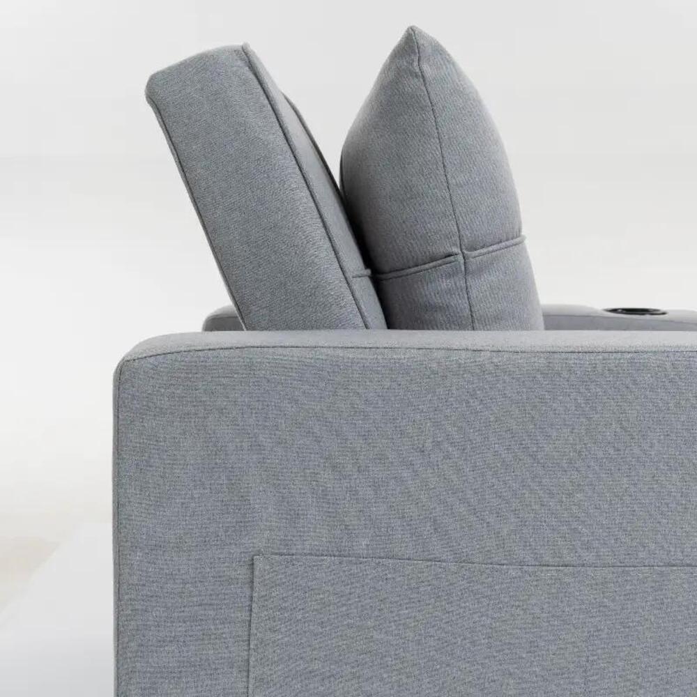 HOMCOM 3-in-1 Single Sofa Bed, Convertible Sleeper Chair Bed Additional View 22
