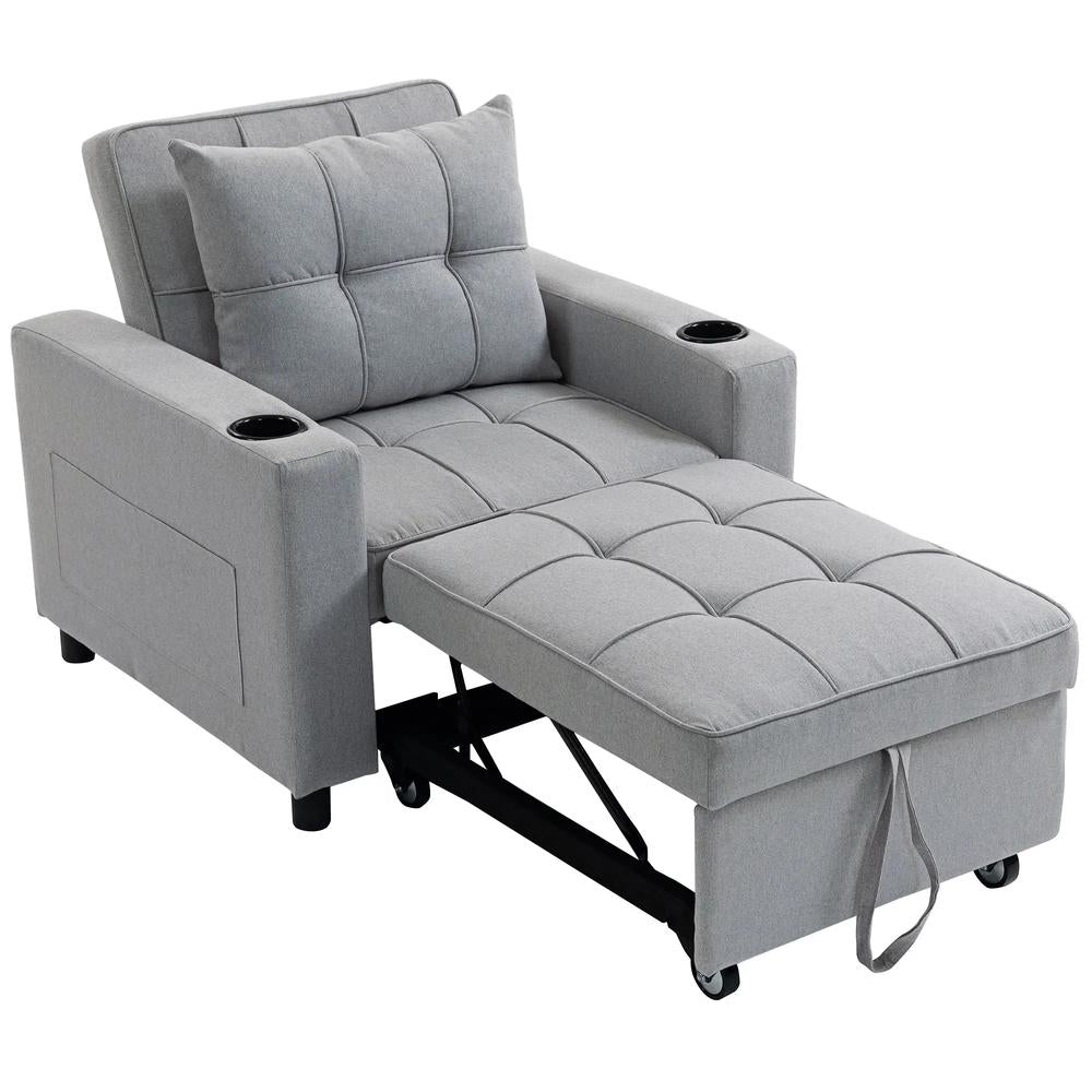 HOMCOM 3-in-1 Single Sofa Bed, Convertible Sleeper Chair Bed Additional View 26