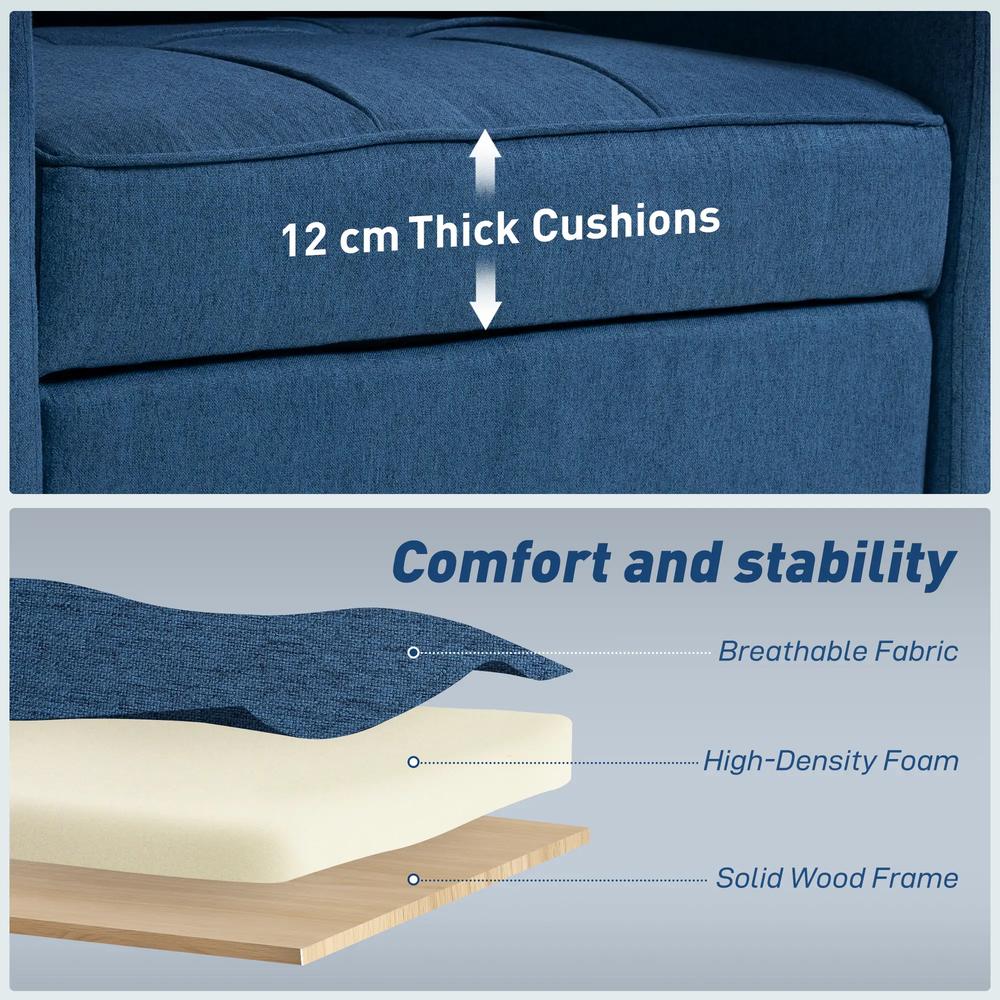 HOMCOM 3-in-1 Single Sofa Bed, Convertible Sleeper Chair Bed Additional View 33