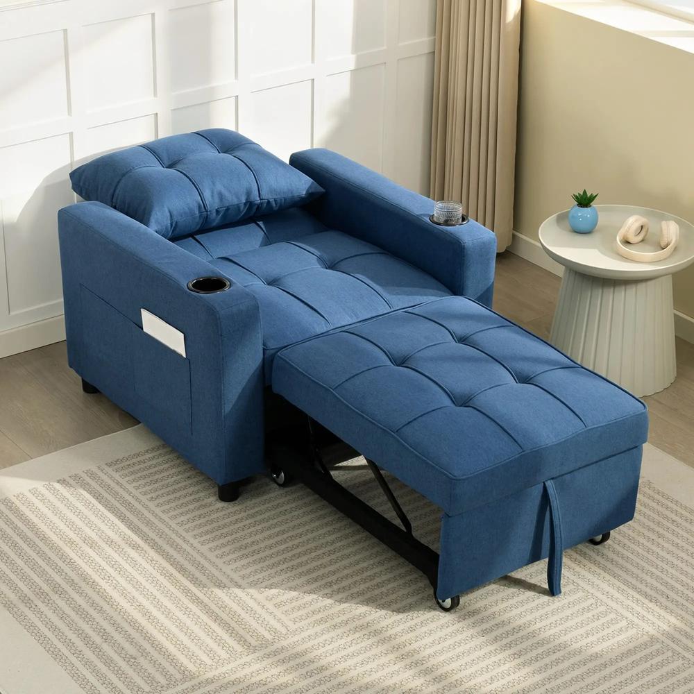 HOMCOM 3-in-1 Single Sofa Bed, Convertible Sleeper Chair Bed Additional View 34
