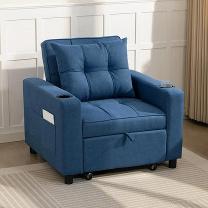 HOMCOM 3-in-1 Single Sofa Bed, Convertible Sleeper Chair Bed Additional View 41