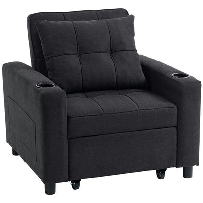 HOMCOM 3-in-1 Single Sofa Bed, Convertible Sleeper Chair Bed Additional View 43