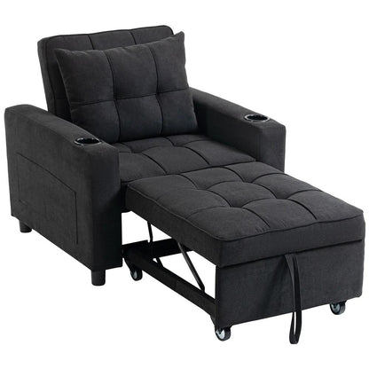 HOMCOM 3-in-1 Single Sofa Bed, Convertible Sleeper Chair Bed Additional View 53
