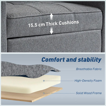HOMCOM 3-in-1 Single Sofa Bed, Convertible Sleeper Chair Bed Additional View 7