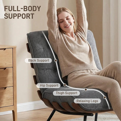 HOMCOM Accent Chair, Linen-look Fabric Reading Chair with Spring Cushion, Slatted Support, Steel Frame, Dark Grey Additional View 5