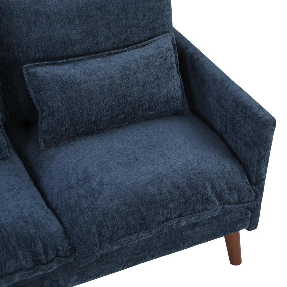 HOMCOM 2 Seater Sofa, Loveseat Sofa with Spring Cushions, Wide and Deep Seat, Wood Legs Additional View 11
