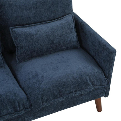 HOMCOM 2 Seater Sofa, Loveseat Sofa with Spring Cushions, Wide and Deep Seat, Wood Legs Additional View 11