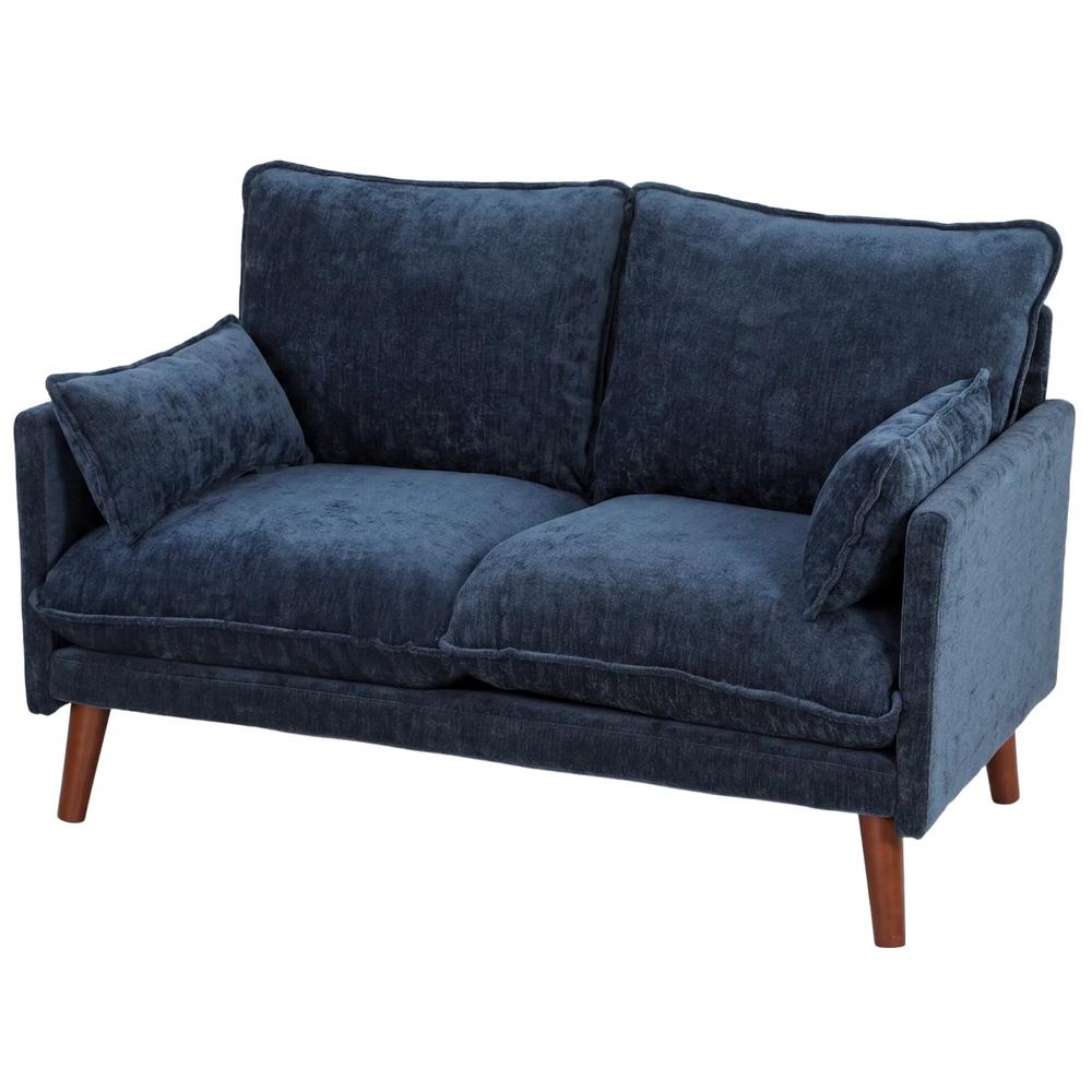HOMCOM 2 Seater Sofa, Loveseat Sofa with Spring Cushions, Wide and Deep Seat, Wood Legs Additional View 15