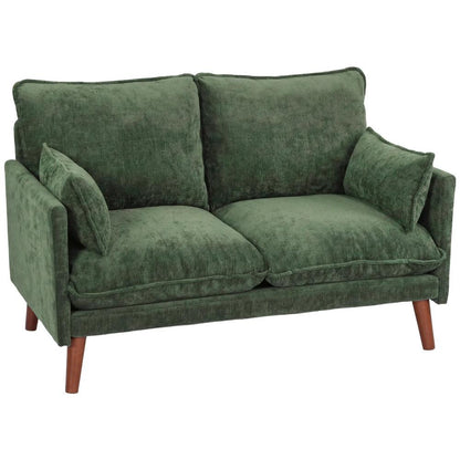HOMCOM 2 Seater Sofa, Loveseat Sofa with Spring Cushions, Wide and Deep Seat, Wood Legs Additional View 16