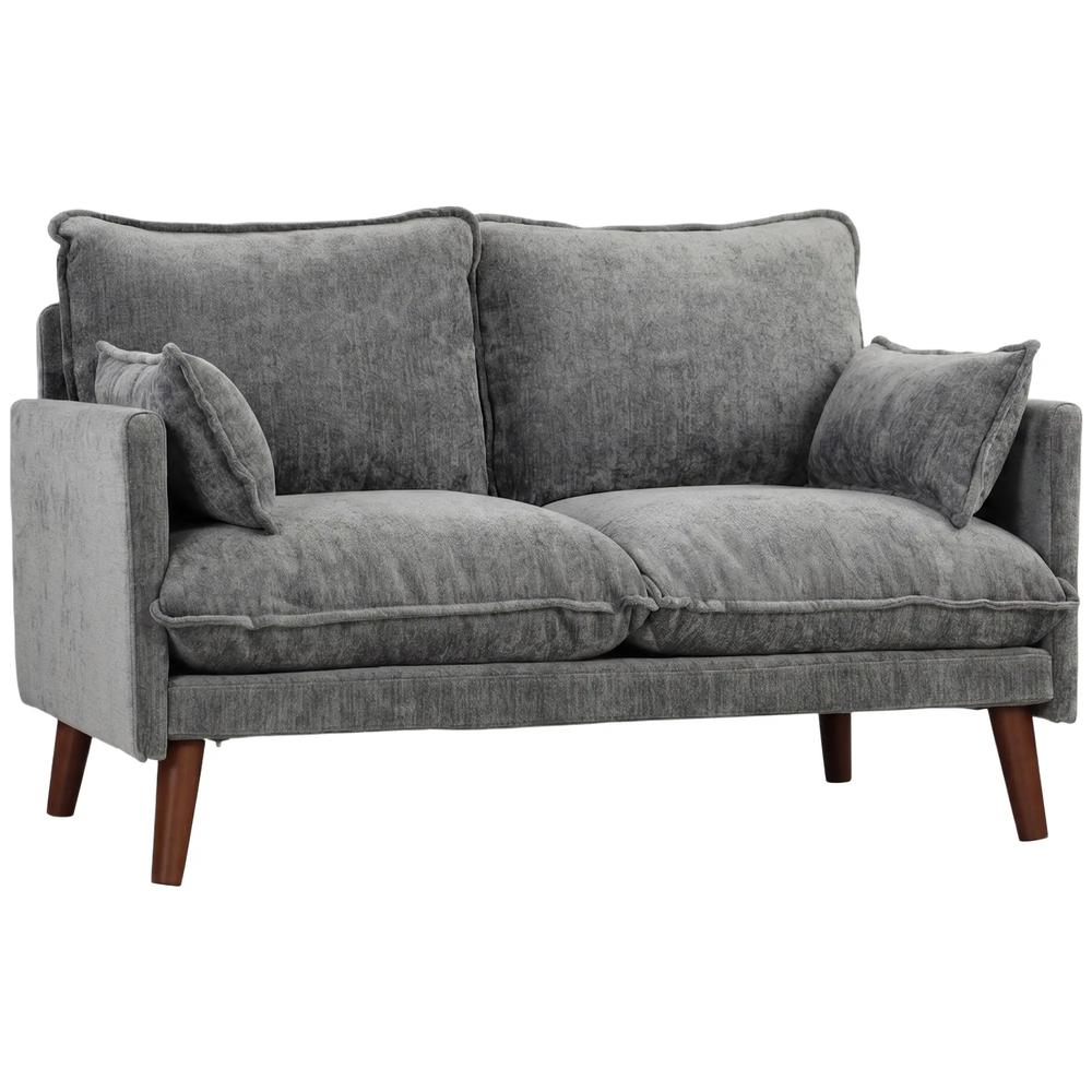 HOMCOM 2 Seater Sofa, Loveseat Sofa with Spring Cushions, Wide and Deep Seat, Wood Legs Additional View 31