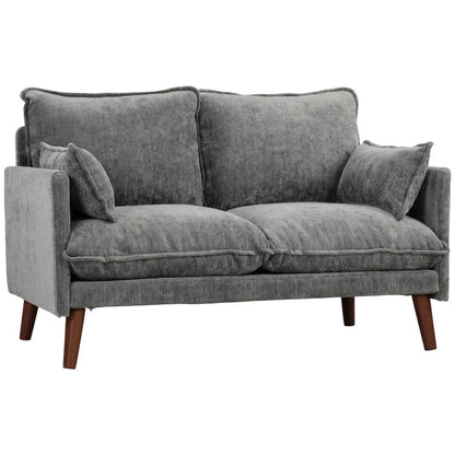 HOMCOM 2 Seater Sofa, Loveseat Sofa with Spring Cushions, Wide and Deep Seat, Wood Legs Additional View 31