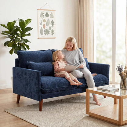 HOMCOM 2 Seater Sofa, Loveseat Sofa with Spring Cushions, Wide and Deep Seat, Wood Legs Additional View 9