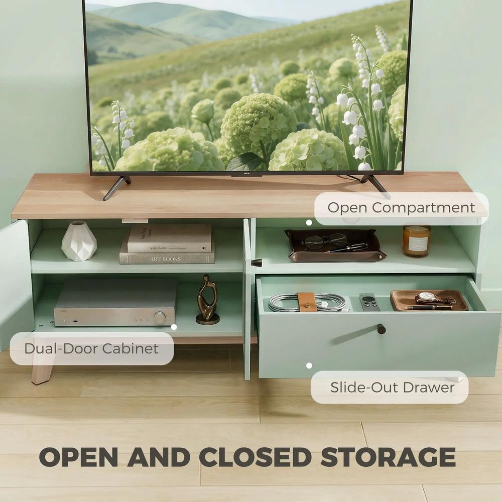 HOMCOM TV Stand Cabinet for Television up to 36 Inch, Modern TV Unit with 2 Doors, Entertainment Center with Adjustable Shelf Additional View 4