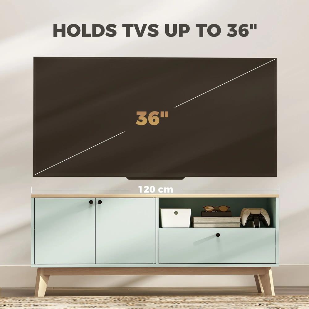 HOMCOM TV Stand Cabinet for Television up to 36 Inch, Modern TV Unit with 2 Doors, Entertainment Center with Adjustable Shelf Additional View 7