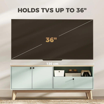 HOMCOM TV Stand Cabinet for Television up to 36 Inch, Modern TV Unit with 2 Doors, Entertainment Center with Adjustable Shelf Additional View 7